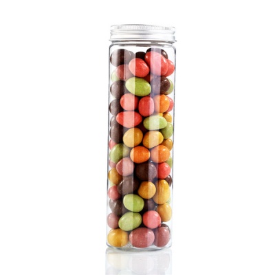 鋁蓋高檔5518細(xì)長塑料瓶防潮透明食品級包裝罐子茶葉蜂蜜盒儲存罐